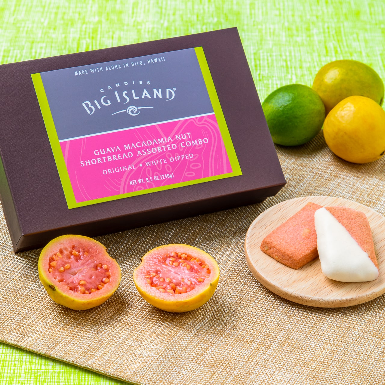 Guava Macadamia Nut Shortbread | A Tropical Delight | Big Island Candies 